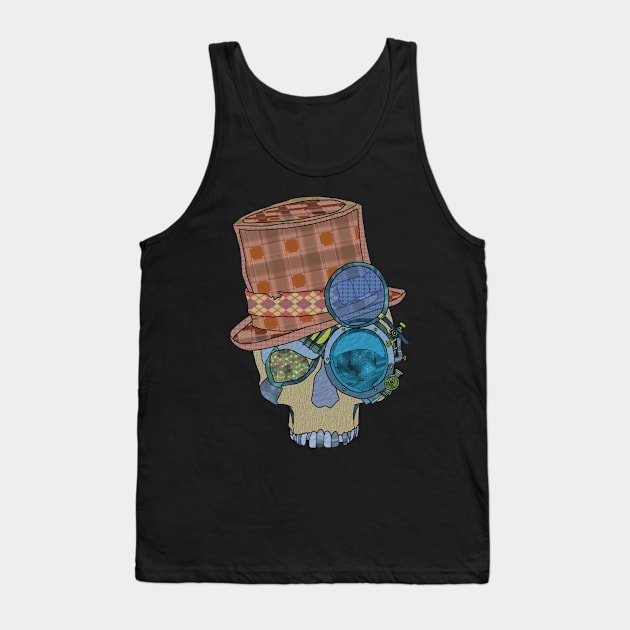 Steampunk skull Tank Top by Muga Design